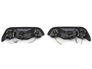LED Headlights For 1987-1993 Ford Mustang – Black Housing With Amber Reflector