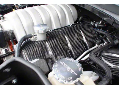 Black Ops Auto Works Engine Covers; Carbon Fiber (06-10 6.1L HEMI Charger)