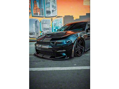 Black Ops Auto Works Front Lip Splitter; Carbon Fiber (15-23 Charger Scat Pack, SRT)