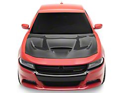 Black Ops Auto Works Hellcat Hood; Carbon Fiber (15-23 Charger)
