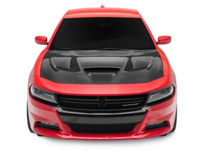Black Ops Auto Works Hellcat Hood; Carbon Fiber Outer/Unpainted Inner (15-23 Charger)