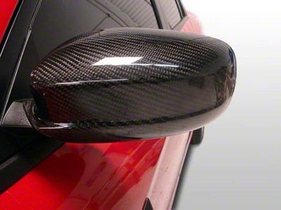 Black Ops Auto Works Mirror Covers; Carbon Fiber (11-23 Charger)