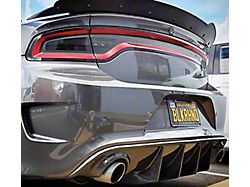 Black Ops Auto Works Rear Diffuser; Carbon Fiber (15-23 Charger Scat Pack, SRT, Excluding Widebody)