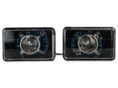 Projector Headlights; Black Housing; Clear Lens (79-86 Mustang)