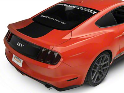 SEC10 Rear Decklid Accent Decal; Gloss Black (15-23 Mustang)