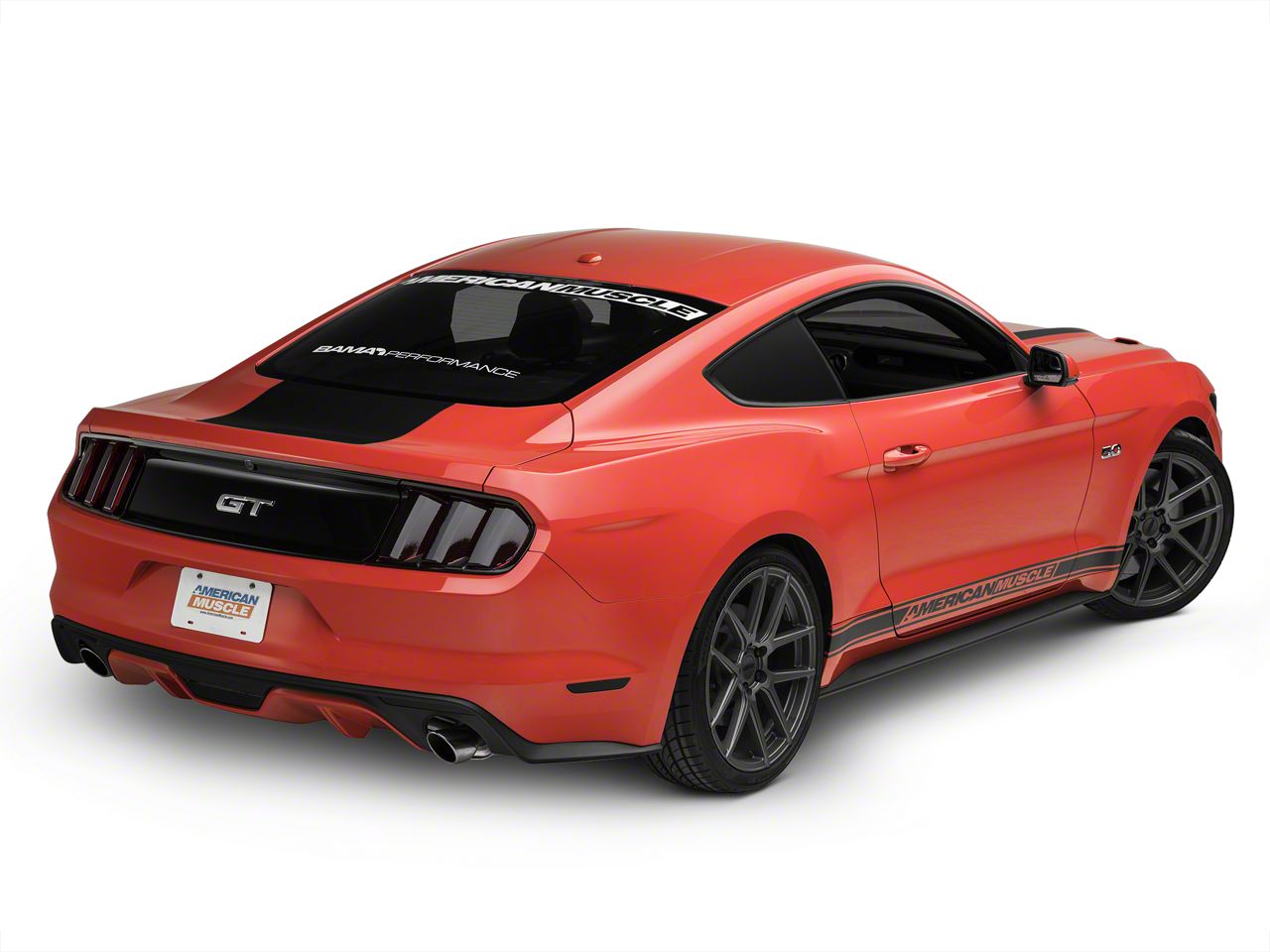 SEC10 Mustang Rear Decklid Accent Decal; Gloss Black 389561 (1523