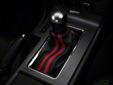 SpeedForm Premium Black Leather Shift Boot; Dual Red Stripe (10-14 Mustang)