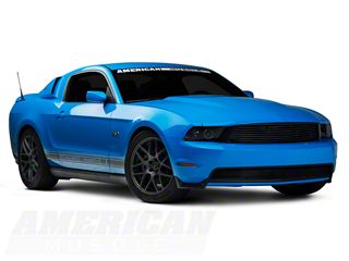 Modern Billet Retro Grille; Black (10-12 Mustang GT)