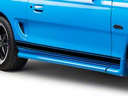 SEC10 Rocker Stripes; Gloss Black (94-04 Mustang)