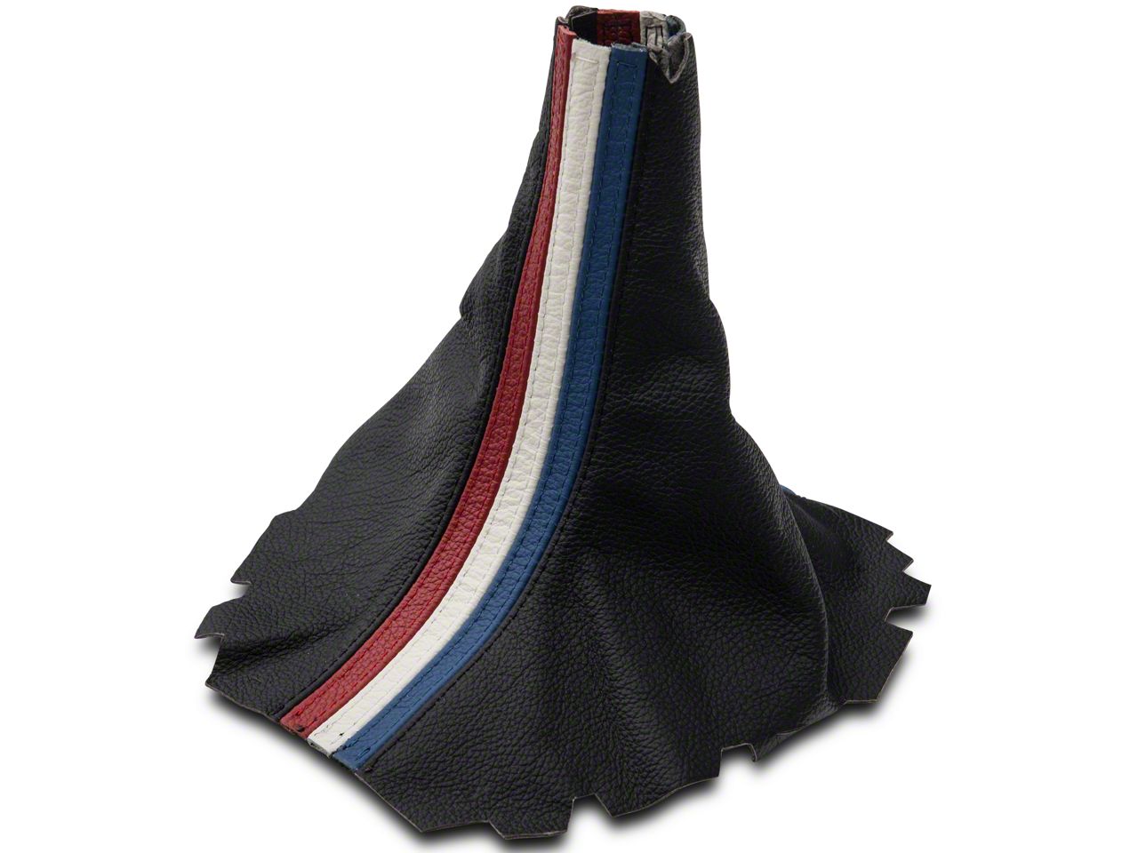 SpeedForm Mustang Premium Black Leather Shift Boot; Red, White and Blue