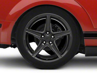 Saleen Style Gloss Black Wheel; Rear Only; 19x10 (05-09 Mustang GT, V6)