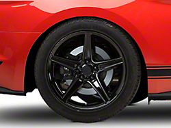 Saleen Style Gloss Black Wheel; Rear Only; 19x10; 48mm Offset (15-23 Mustang EcoBoost w/o Performance Pack, V6)