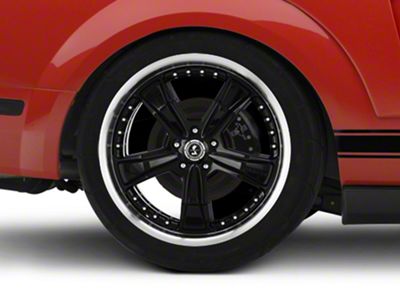 Shelby Razor Gloss Black Wheel; Rear Only; 20x10 (05-09 Mustang)