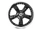 Shelby Razor Gloss Black Wheel; Rear Only; 20x10 (15-23 Mustang GT, EcoBoost, V6)