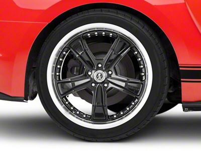 Shelby Razor Gloss Black Wheel; Rear Only; 20x10 (15-23 Mustang GT, EcoBoost, V6)