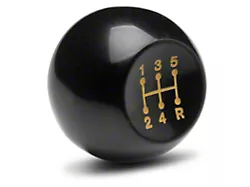 Drake Muscle Cars Classic 5-Speed Shift Knob; Black (85-93 Mustang)