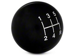 SpeedForm Modern Billet Retro Style 5-Speed Shift Knob; Black (05-10 Mustang GT, V6)