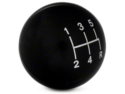 SpeedForm Modern Billet Retro Style 5-Speed Shift Knob; Black (05-10 Mustang GT, V6)