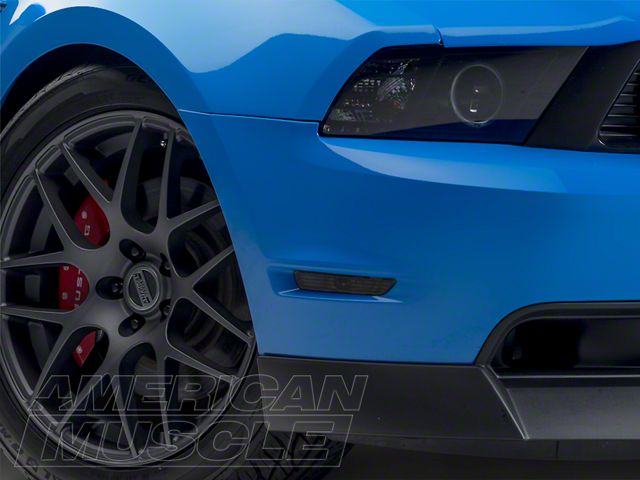Side Marker Lights; Black (10-14 Mustang GT, V6)