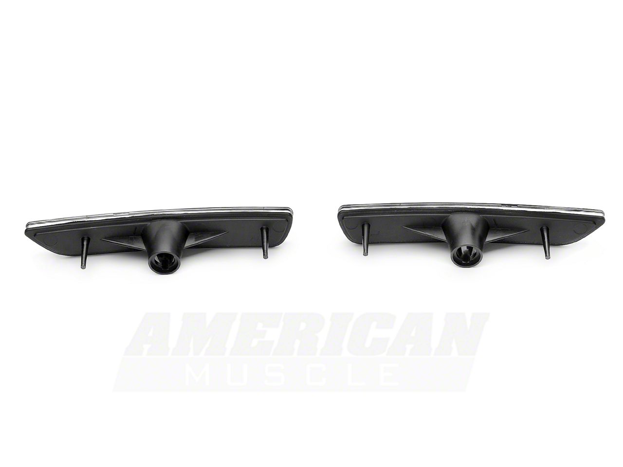 Mustang Side Marker Lights; Black (10-14 Mustang GT, V6
