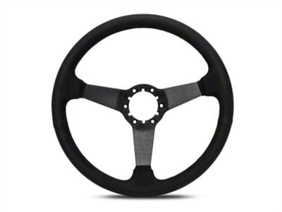 3-Spoke Steering Wheel; Black Suede (84-04 Mustang)