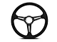 3-Spoke Steering Wheel with Slots; Black Suede (84-04 Mustang)