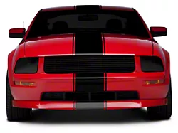 SEC10 Super Snake Style Stripes; Gloss Black (05-14 Mustang)