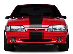 SEC10 Super Snake Style Stripes; Gloss Black (79-93 Mustang)