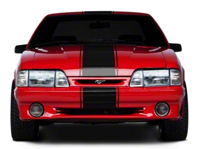 SEC10 Super Snake Style Stripes; Gloss Black (79-93 Mustang)