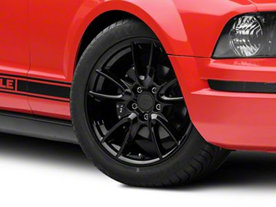 Track Pack Style Gloss Black Wheel; 18x9; 30mm Offset (05-09 Mustang GT, V6)