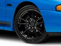 Track Pack Style Gloss Black Wheel; 18x9; 30mm Offset (94-98 Mustang)