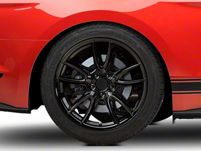 Track Pack Style Gloss Black Wheel; Rear Only; 19x10 (15-23 Mustang GT, EcoBoost, V6)