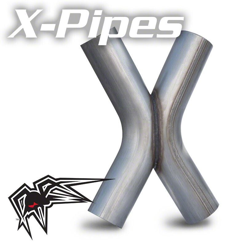 Black Widow Exhaust 2.50-Inch X-Pipe (Universal; Some Adaptation May Be Required)