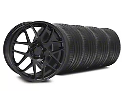 AMR Black Wheel and Sumitomo Maximum Performance HTR Z5 Tire Kit; 20x8.5 (15-23 Mustang GT, EcoBoost, V6)