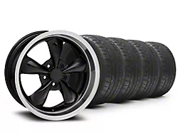Bullitt Black Wheel and Mickey Thompson Tire Kit; 18x9 (05-10 Mustang GT; 05-14 Mustang V6)