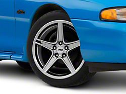 Saleen Style Black Chrome Wheel; 18x9 (94-98 Mustang)