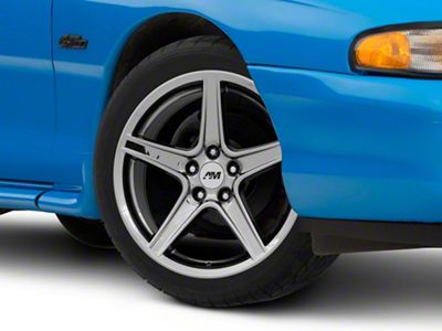 Saleen Style Black Chrome Wheel; 18x9; 24mm Offset (94-98 Mustang)