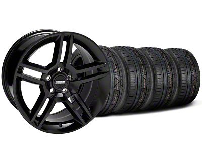 2010 GT500 Style Mustang Black Wheel & NITTO Invo Tire Kit; 18x9 (05-13 Mustang)