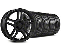 Staggered 19x8.5/10 2010 GT500 Style Wheel and Pirelli P Zero Nero All-Season Tire Package (05-14 Mustang)