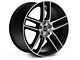 Staggered Laguna Seca Style Black Machined Wheel and Pirelli Tire Kit; 19x9/10 (05-14 Mustang)
