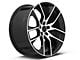 Staggered Magnetic Style Black Machined Wheel and Mickey Thompson Tire Kit; 20-Inch (15-23 Mustang GT, EcoBoost, V6)