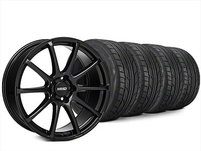 20x8.5 MMD Axim Wheel - 255/35R20 NITTO High Performance Summer NT555 G2 Tire; Wheel & Tire Package (15-23 Mustang GT, EcoBoost, V6)
