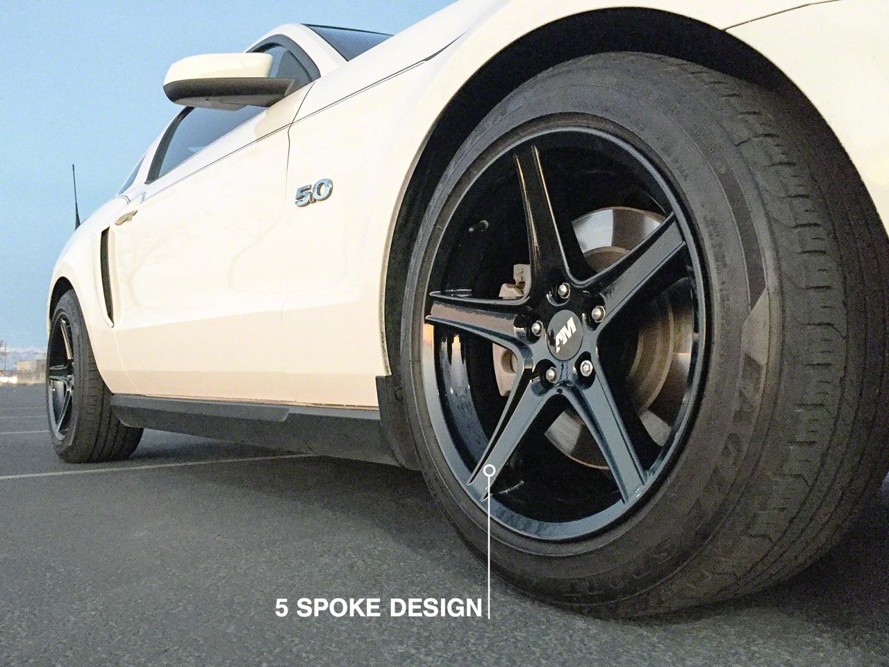 Mustang Saleen Style Gloss Black Wheel; 18x9; 30mm Offset