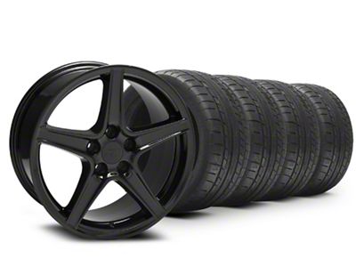 18x9 Saleen Style Wheel & Mickey Thompson Street Comp Tire Package (05-14 Mustang GT, V6)