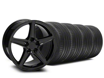 18x9 Saleen Style Wheel & Sumitomo High Performance HTR Z5 Tire Package (05-14 Mustang GT, V6)