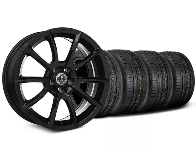 Shelby Super Snake Style Black Wheel and NITTO INVO Tire Kit; 20x9 (15-23 Mustang GT, EcoBoost, V6)