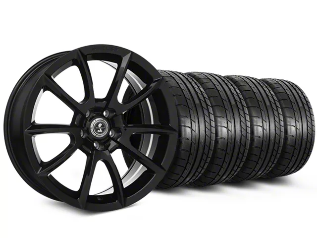 Shelby Super Snake Style Black Wheel and Mickey Thompson Tire Kit; 20x9 (15-23 Mustang GT, EcoBoost, V6)