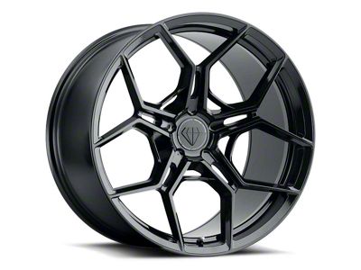 Blaque Diamond Wheels BD-F25 Gloss Black Wheel; Rear Only; 19x10; 45mm Offset (07-10 AWD Charger)
