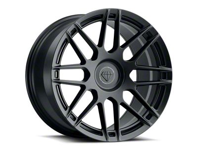 Blaque Diamond Wheels BD-F12 Satin Black DP Wheel; Rear Only; 20x10; 35mm Offset (15-23 Mustang GT, EcoBoost, V6)