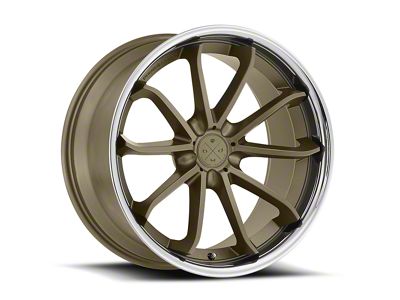 Blaque Diamond Wheels BD-23 Bronze Center with Chrome SS Lip Wheel; 20x10; 25mm Offset (16-24 Camaro)